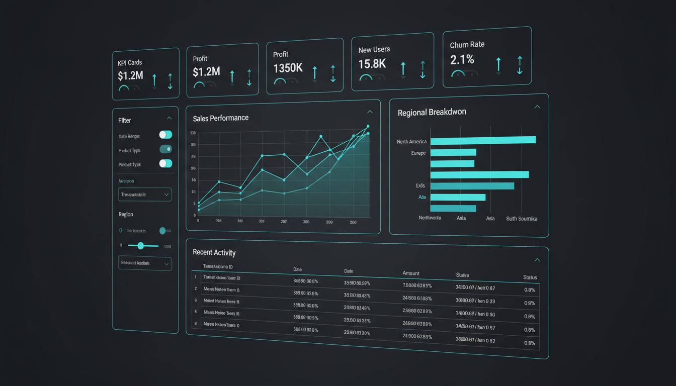 Preview de dashboard de analytics